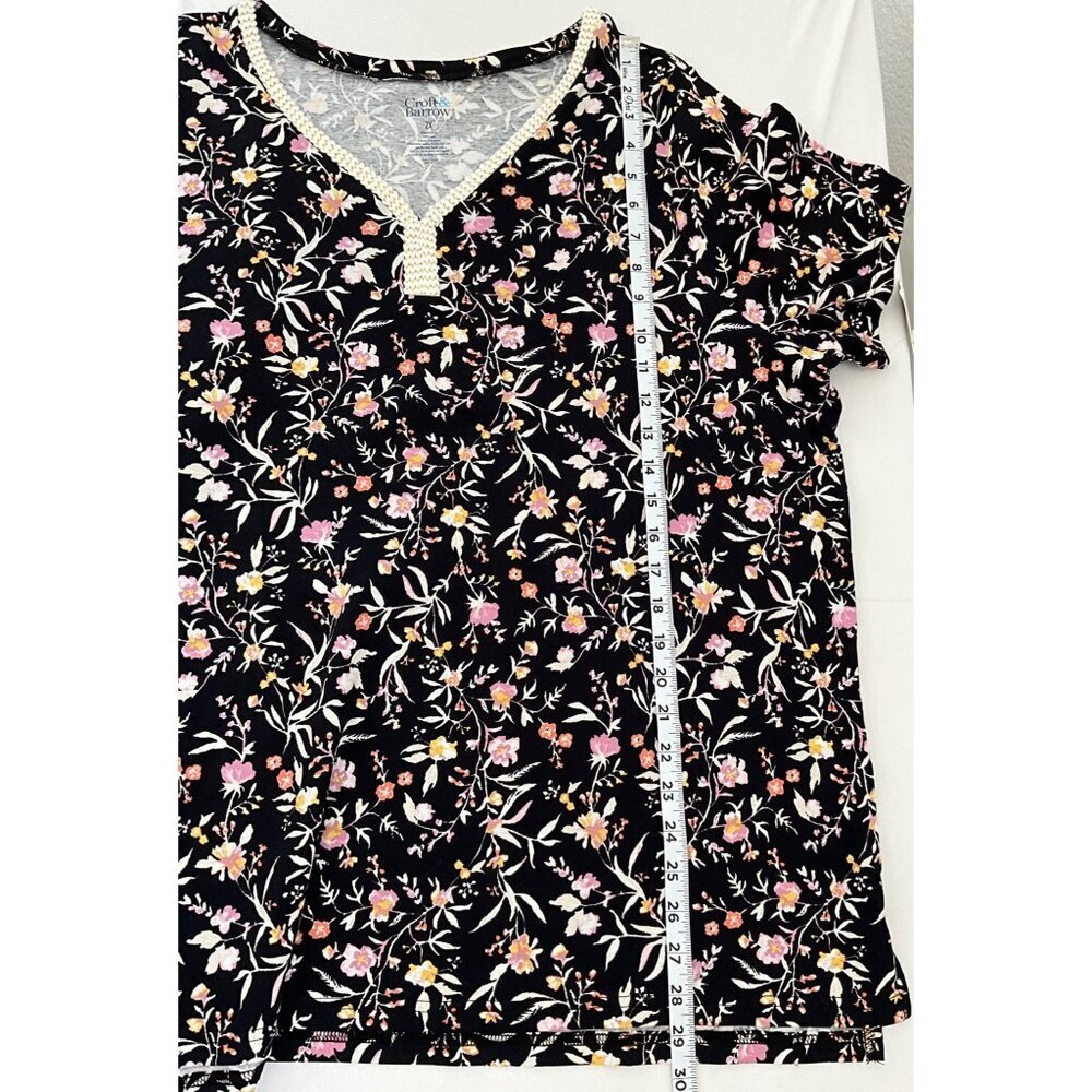Croft&Barrow Women’s Plus Sz XXL Floral Blouse - Picture 3 of 7